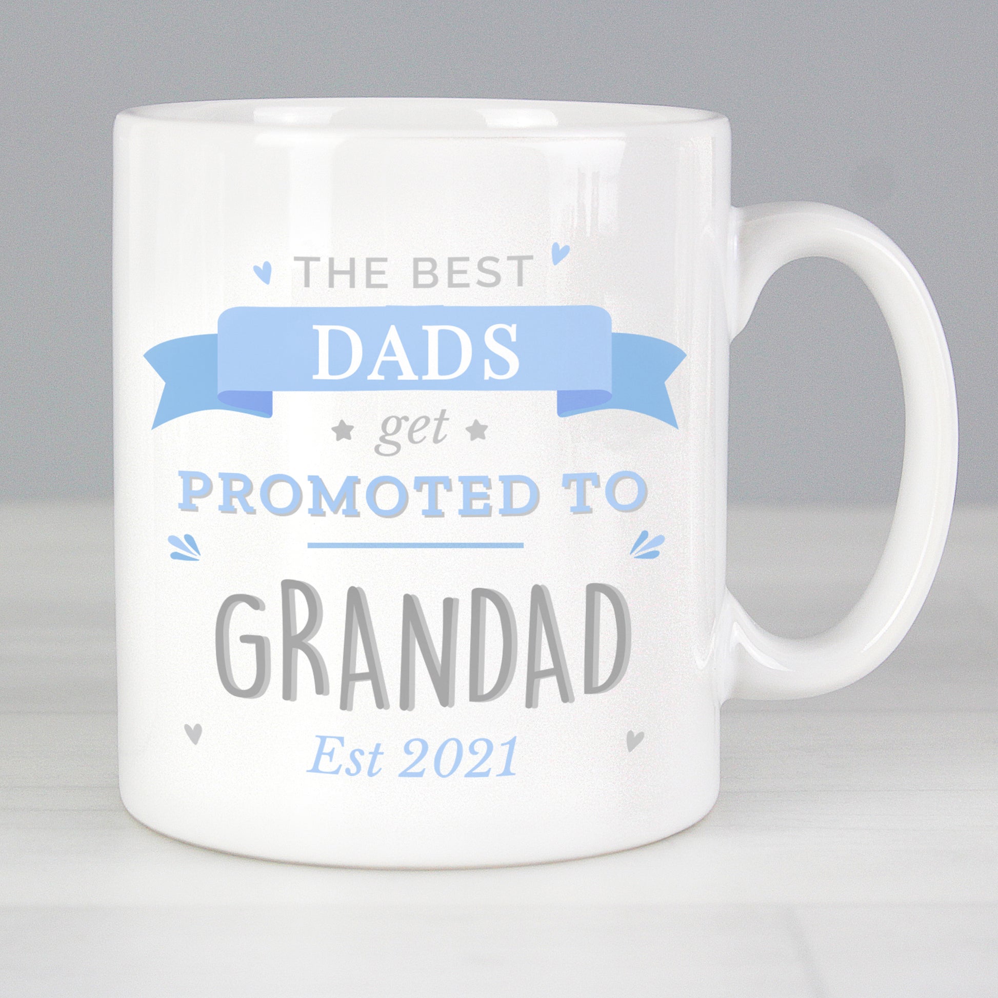 Personalised Blue Promoted to Mug from Heartfelt Gifts