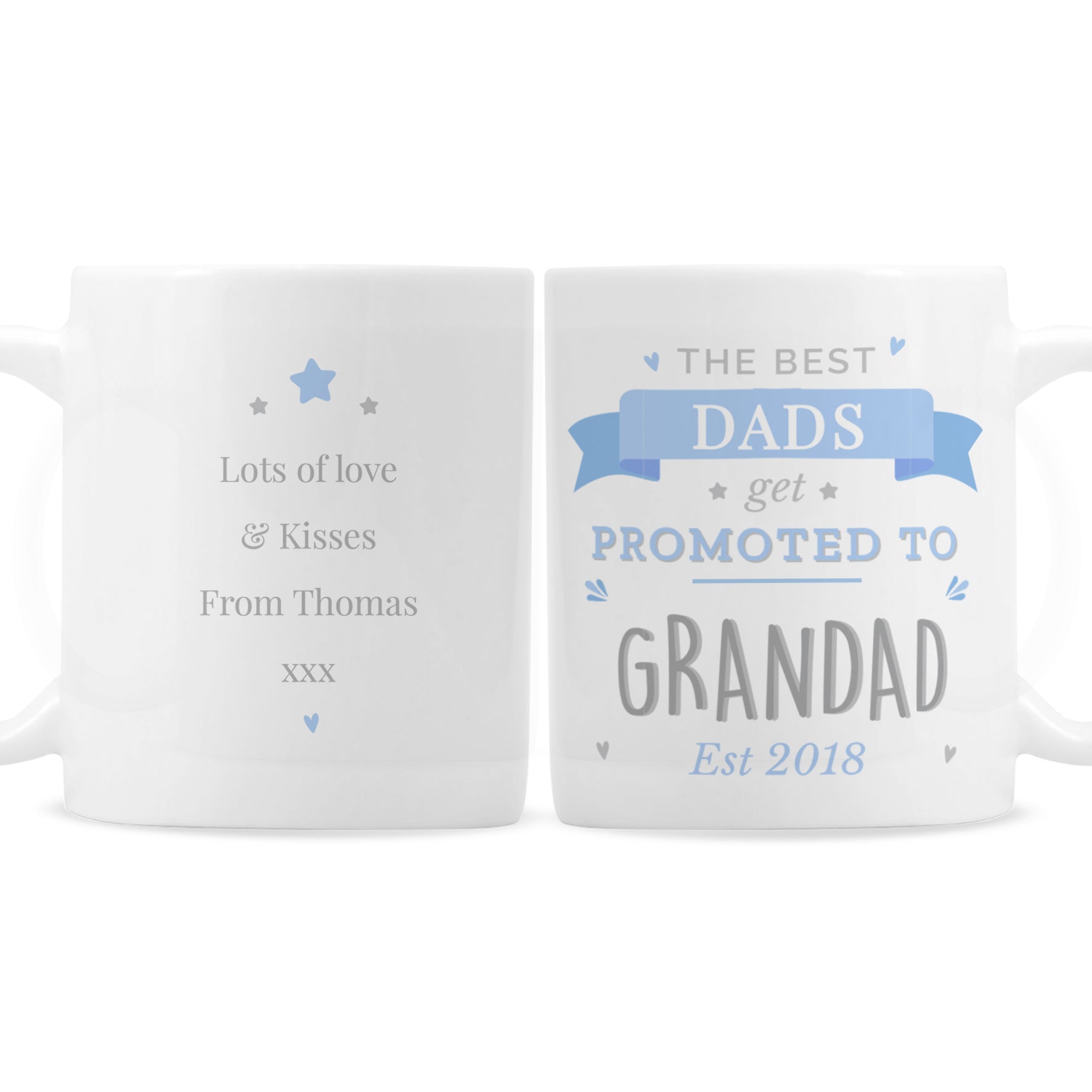 Personalised Blue Promoted to Mug - image 2