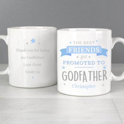 Personalised Blue Promoted to Mug - image 3