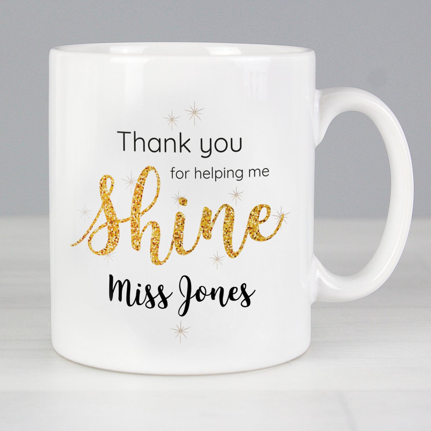 Personalised Shine Teacher Mug from Heartfelt Gifts