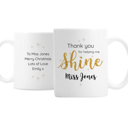 Personalised Shine Teacher Mug - image 2