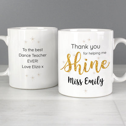 Personalised Shine Teacher Mug - image 3
