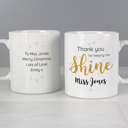 Personalised Shine Teacher Mug - image 4