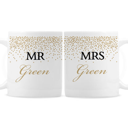 Personalised Gold Confetti Wedding Mug Set - image 2