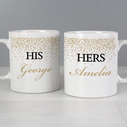 Personalised Gold Confetti Wedding Mug Set - image 6