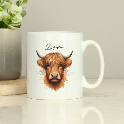 Personalised Highland Cow Mug - Male from Heartfelt Gifts