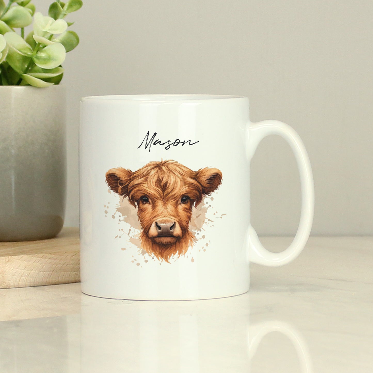 Personalised Highland Cow Mug - Boy from Heartfelt Gifts