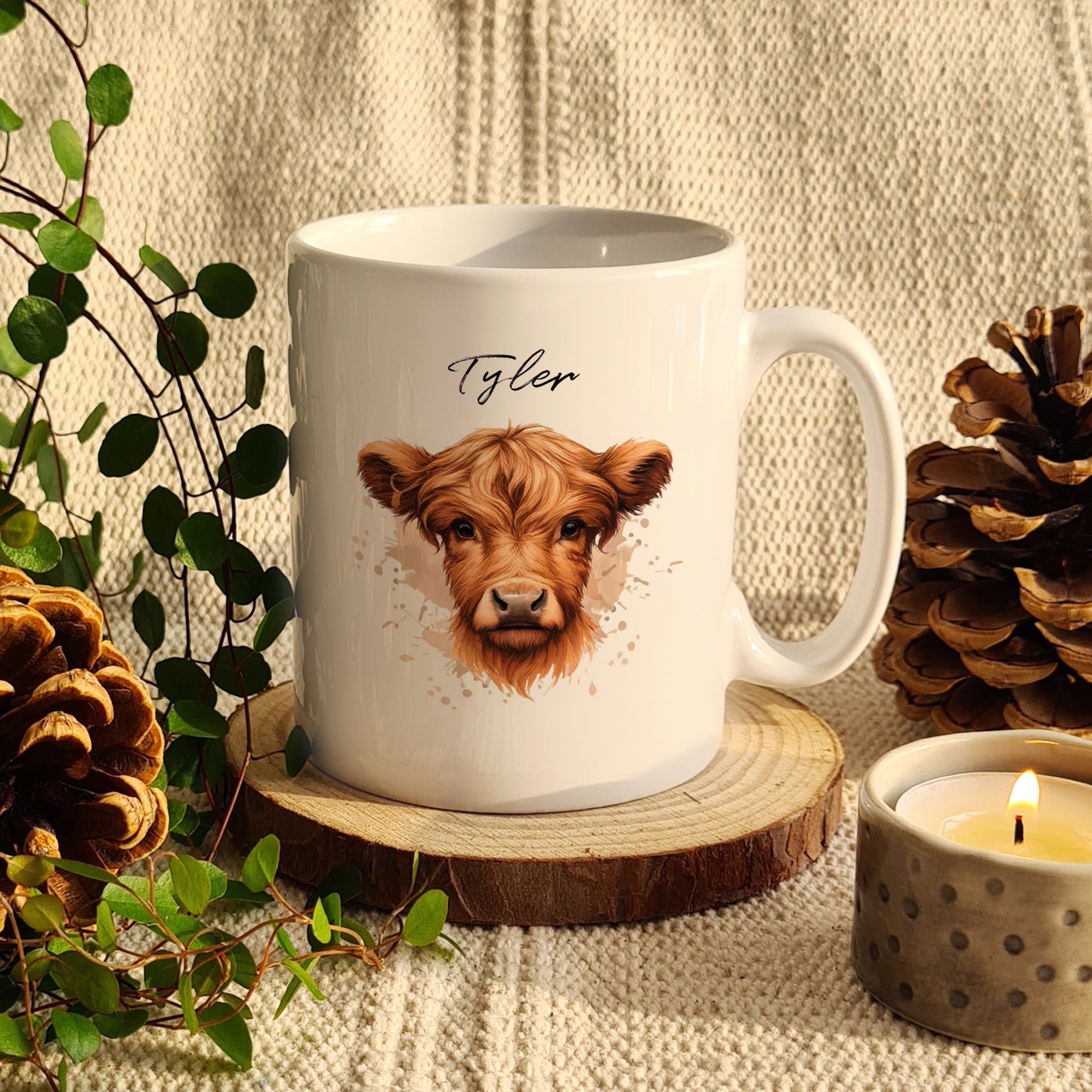 Personalised Highland Cow Mug - Boy - image 3