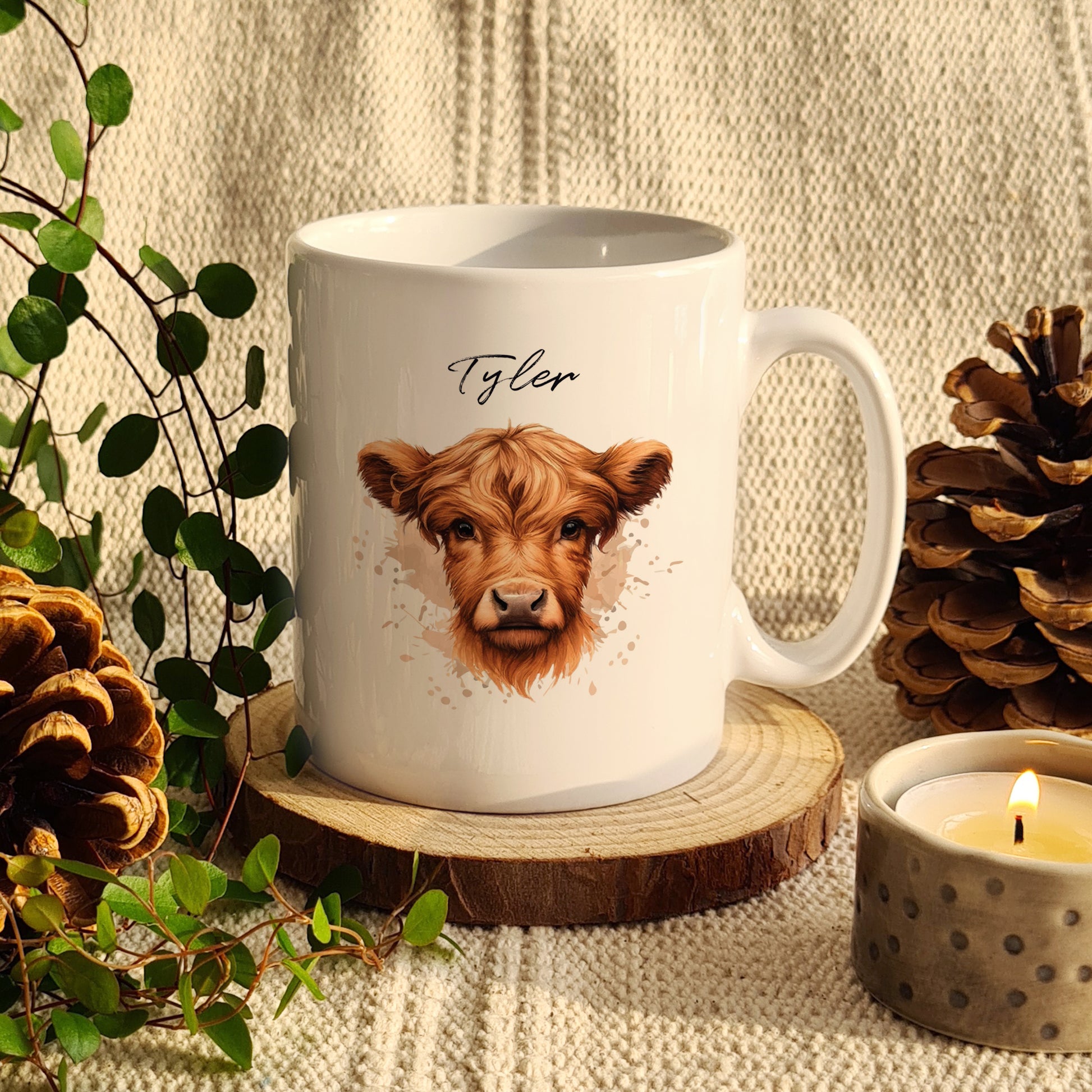 Personalised Highland Cow Mug - Boy - image 3