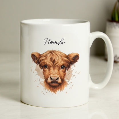 Personalised Highland Cow Mug - Boy - image 4
