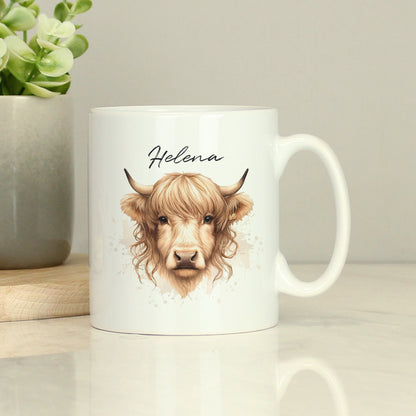 Personalised Highland Cow Mug - Female from Heartfelt Gifts