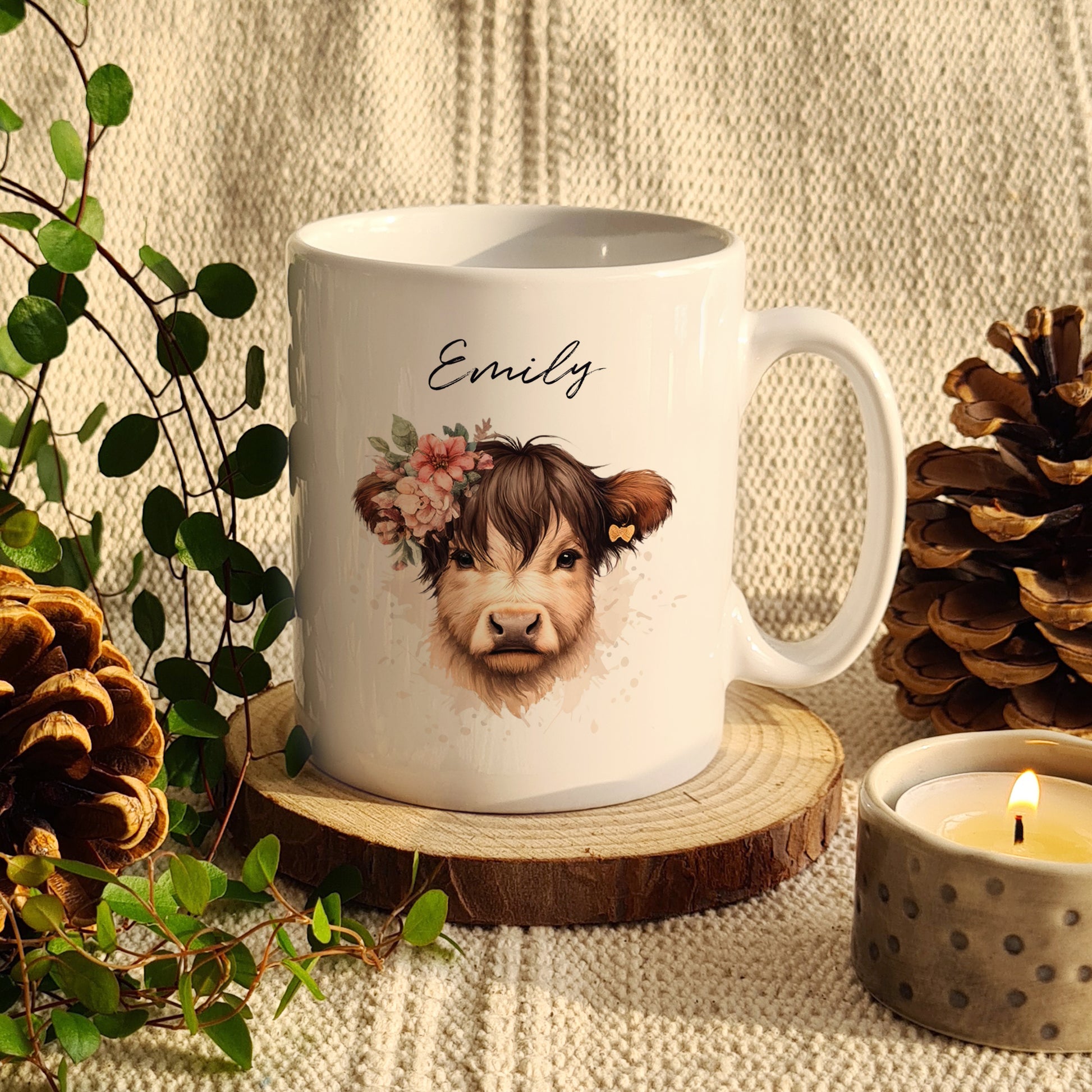 Personalised Highland Cow Mug - Girl - image 3