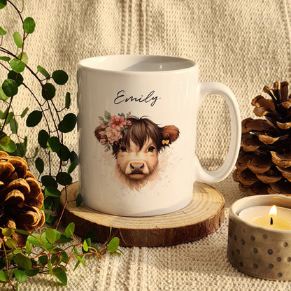 Personalised Highland Cow Mug - Girl - image 3