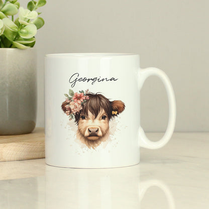Personalised Highland Cow Mug - Girl - image 4