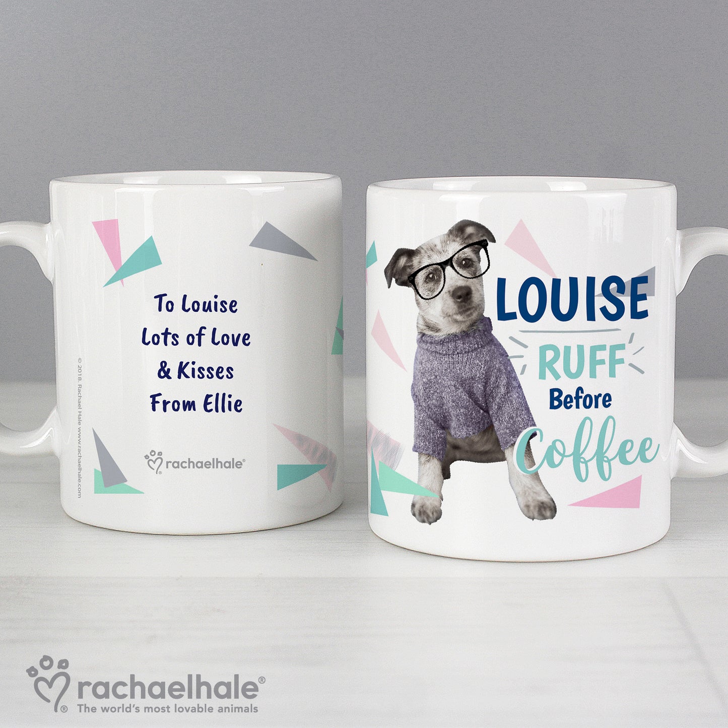 Personalised Rachael Hale 'Ruff Before Coffee' Dog Mug - image 3