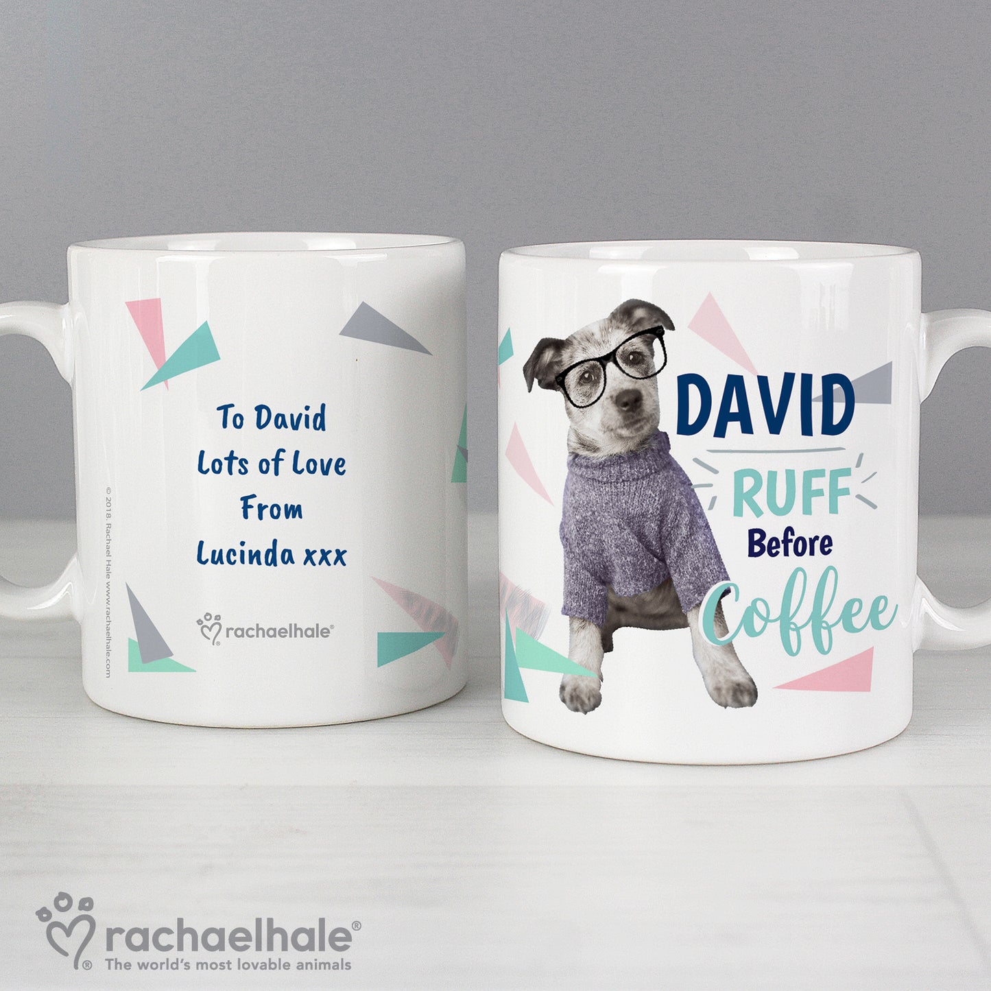 Personalised Rachael Hale 'Ruff Before Coffee' Dog Mug - image 4
