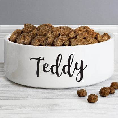 Personalised Any Name 15cm Medium White Pet Bowl - image 3