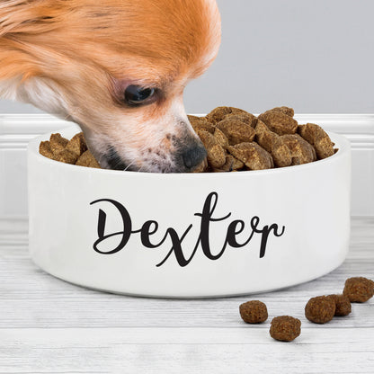 Personalised Any Name 15cm Medium White Pet Bowl - image 4