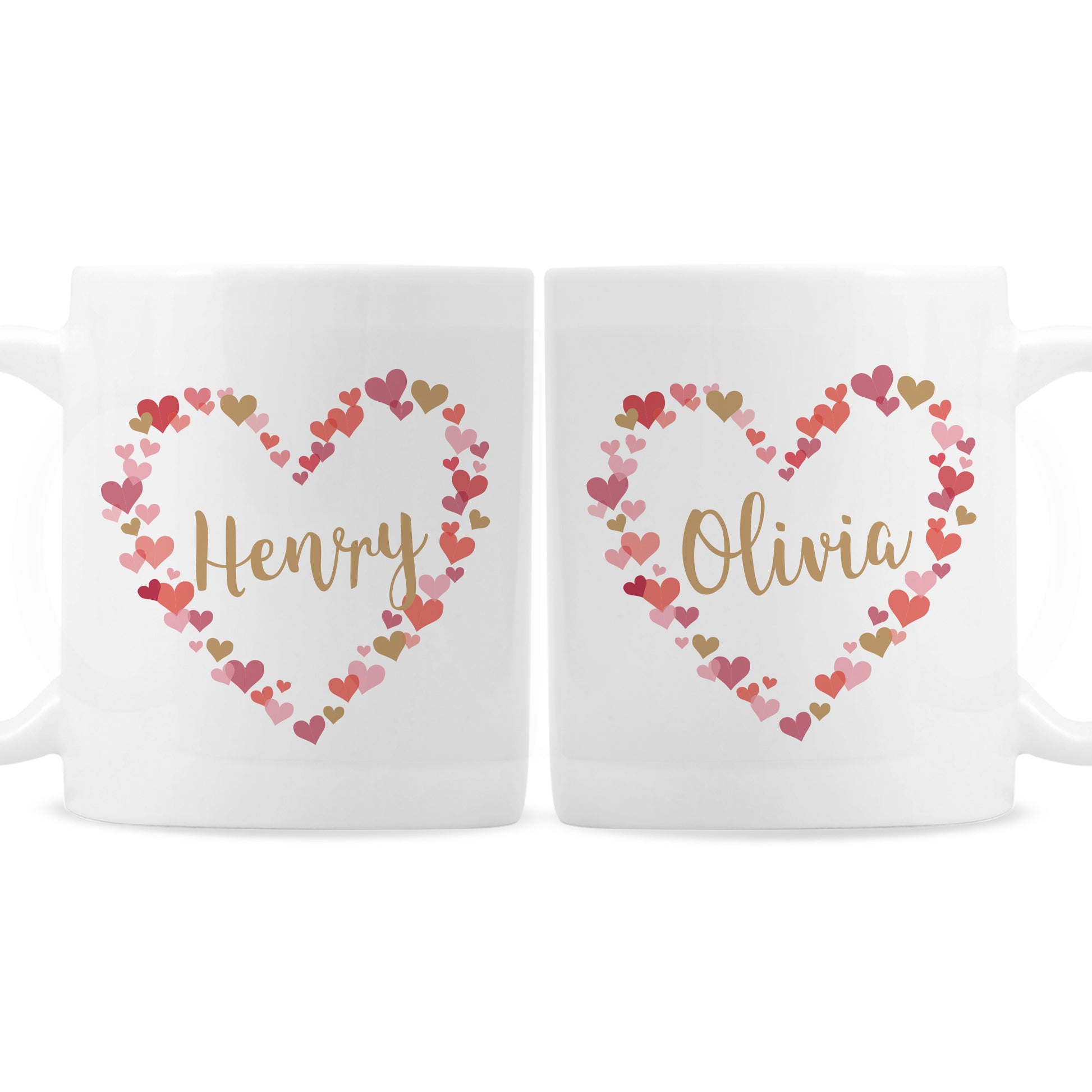 Personalised Confetti Hearts Wedding Mug Set - image 2