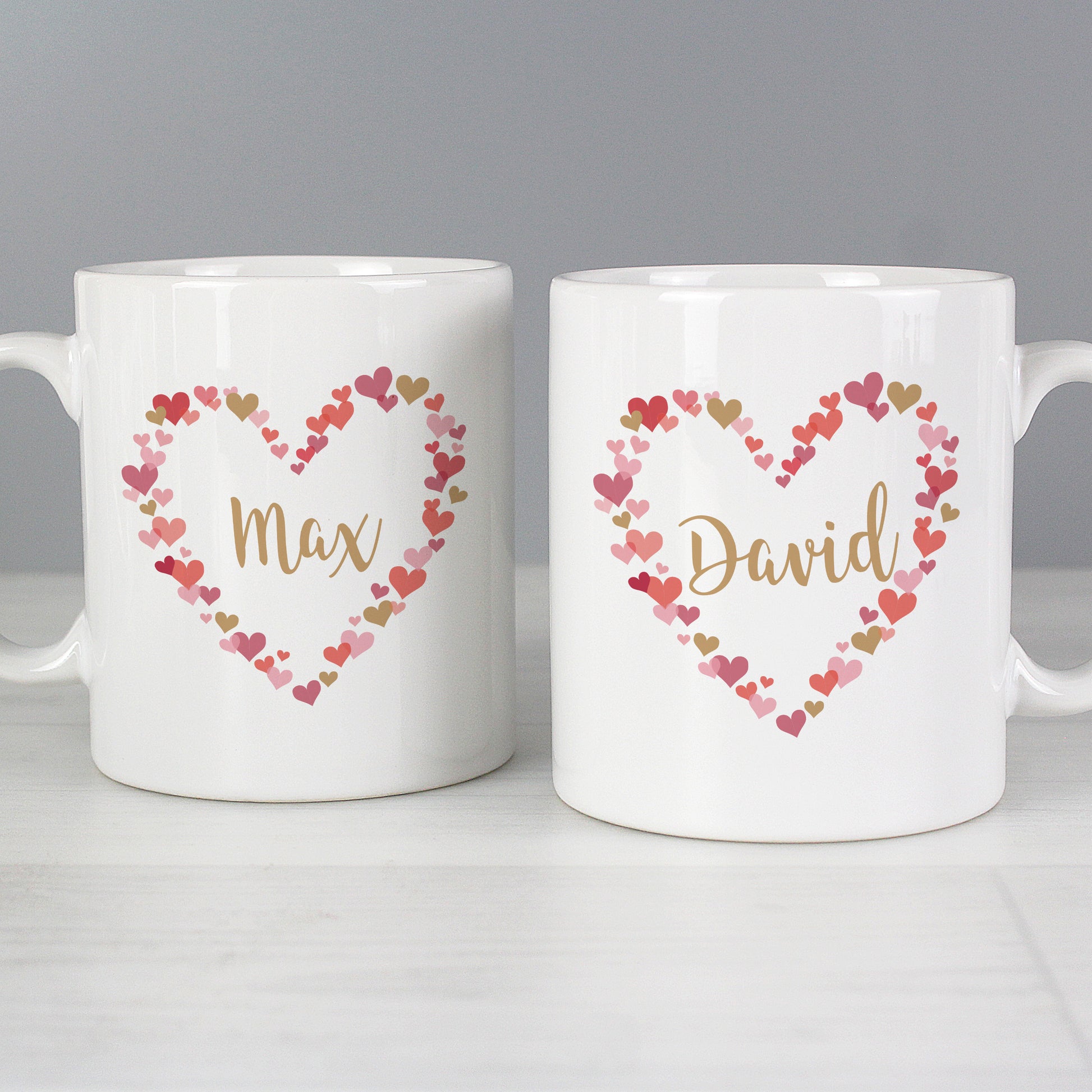 Personalised Confetti Hearts Wedding Mug Set - image 5