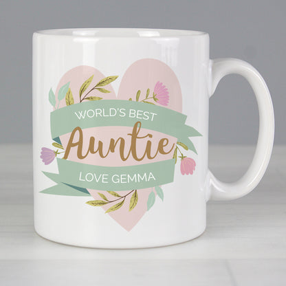 Personalised Floral Heart Mug from Heartfelt Gifts