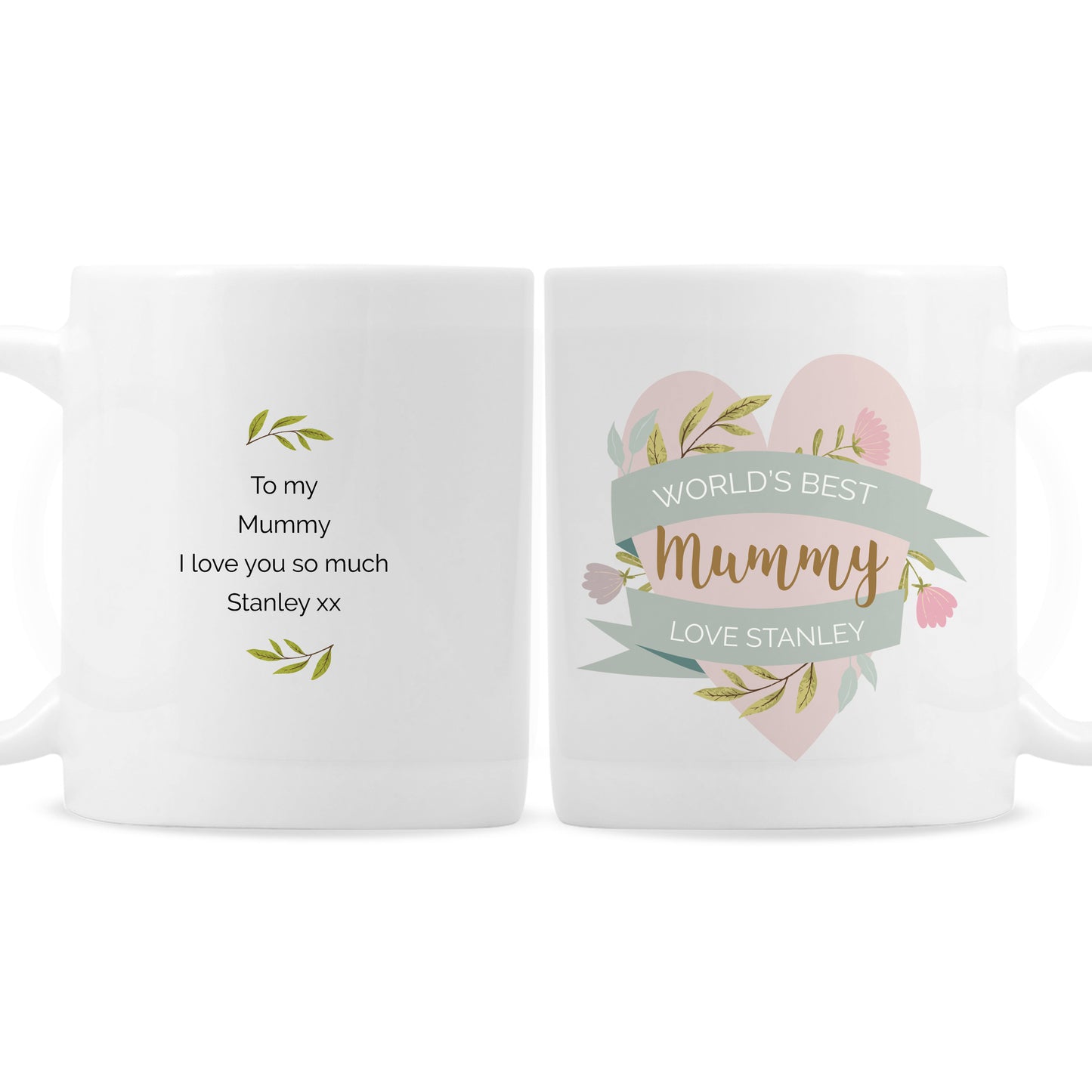 Personalised Floral Heart Mug - image 2
