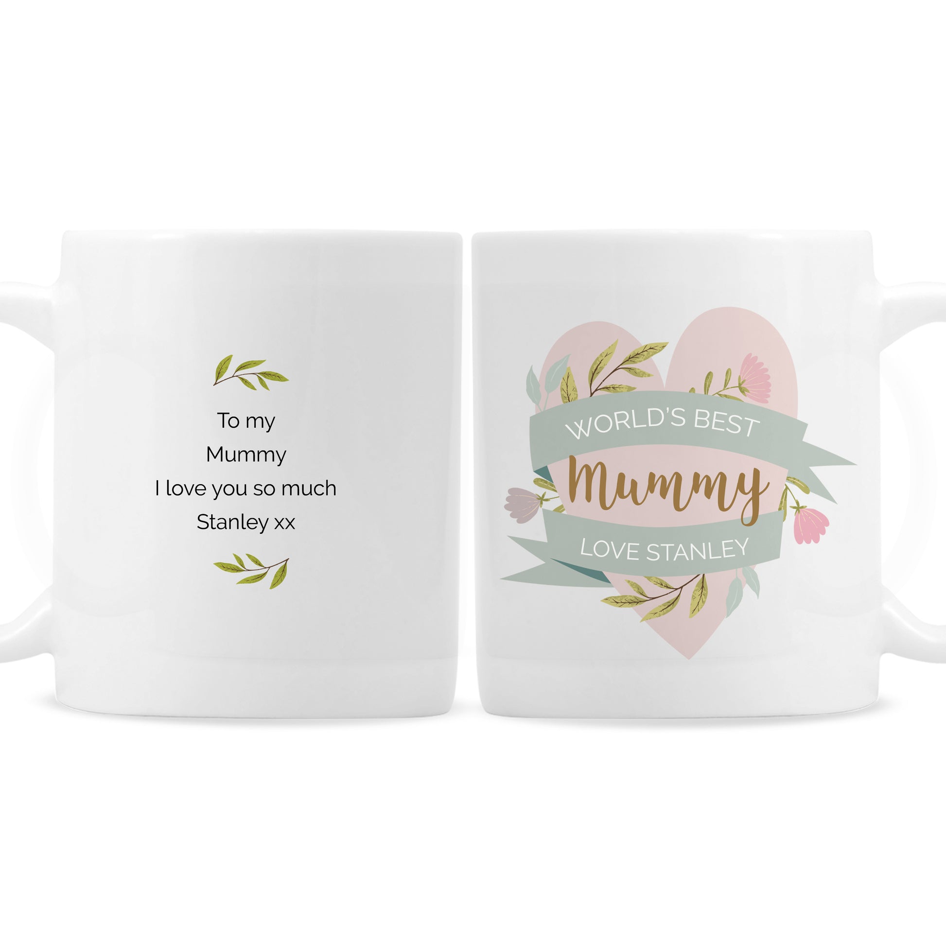 Personalised Floral Heart Mug - image 2