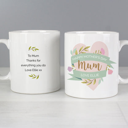 Personalised Floral Heart Mug - image 3