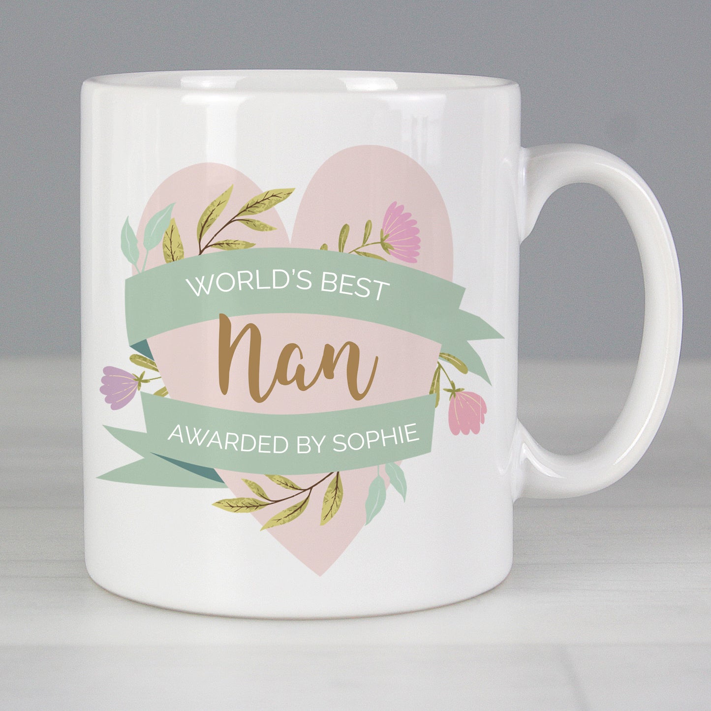 Personalised Floral Heart Mug - image 4