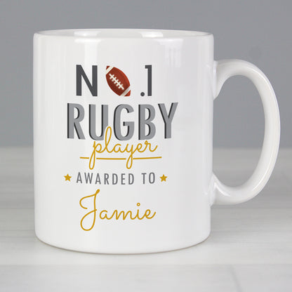 Personalised No.1 Rugby Player Mug from Heartfelt Gifts