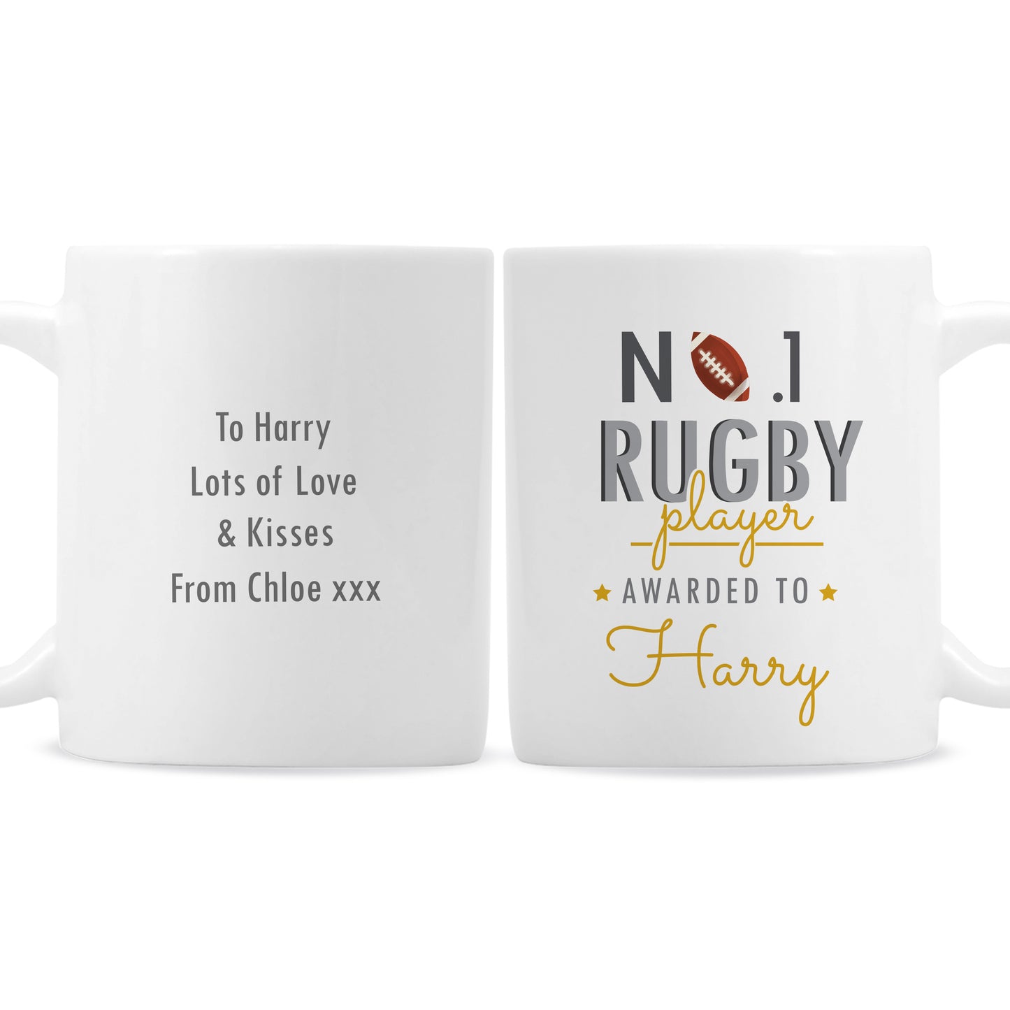 Personalised No.1 Rugby Player Mug - image 2