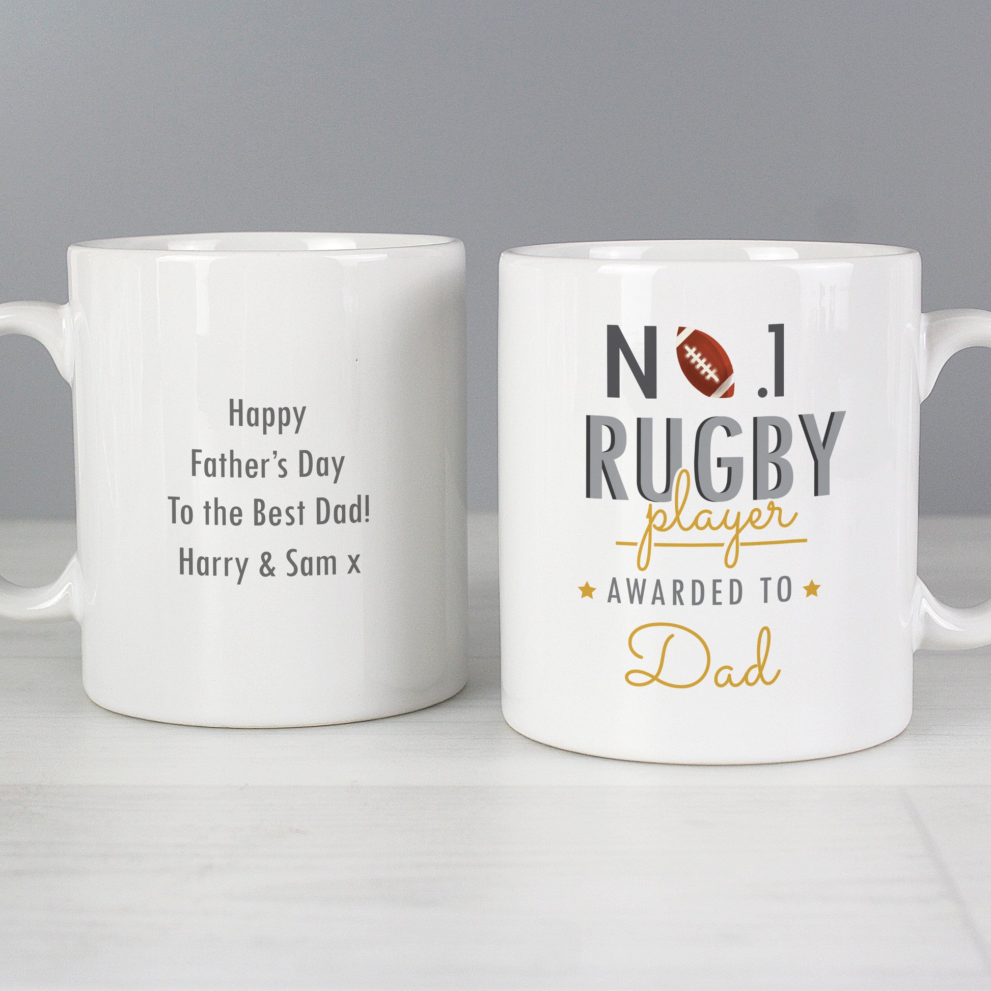 Personalised No.1 Rugby Player Mug - image 3