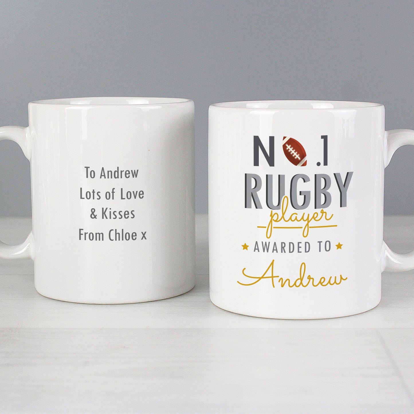 Personalised No.1 Rugby Player Mug - image 4