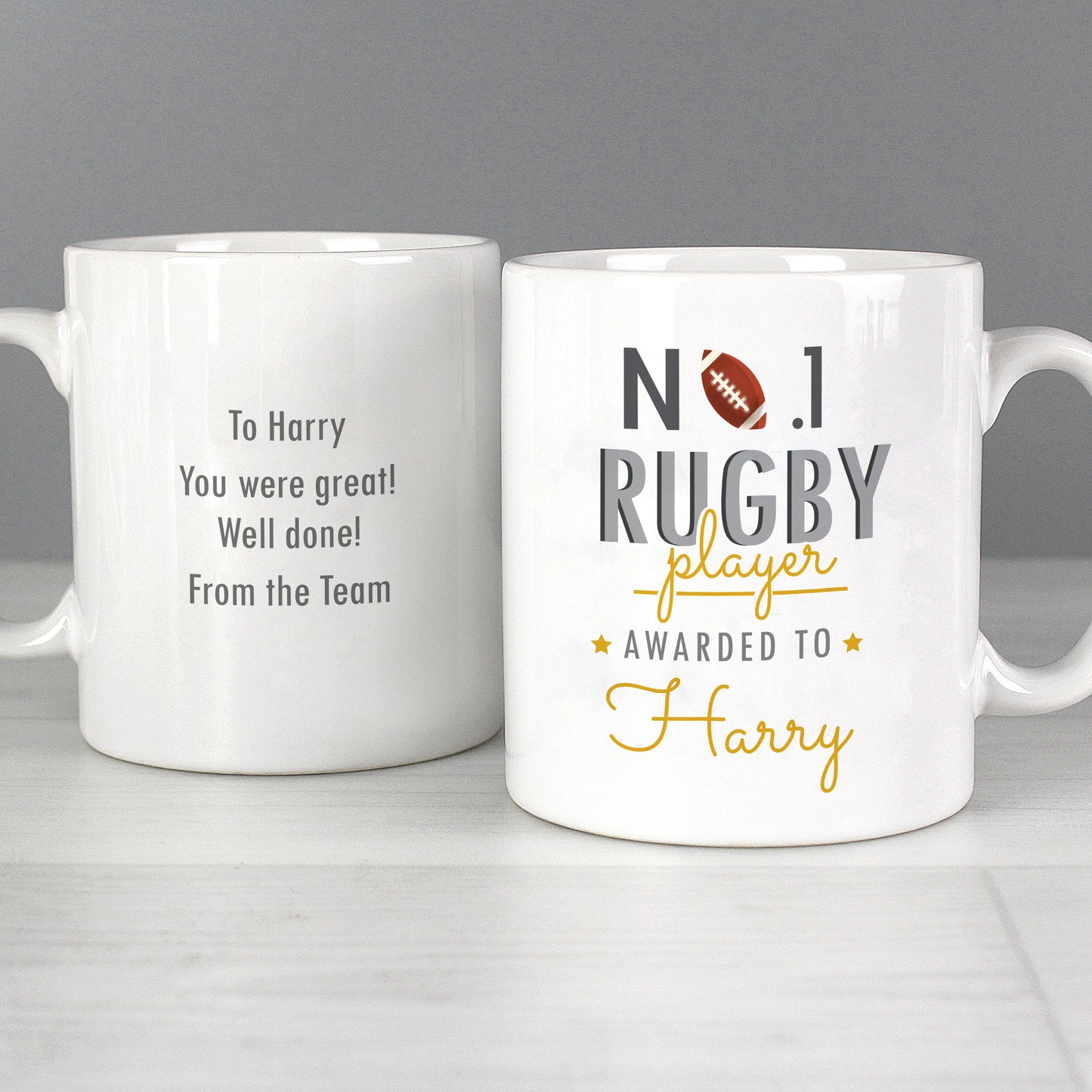 Personalised No.1 Rugby Player Mug - image 5