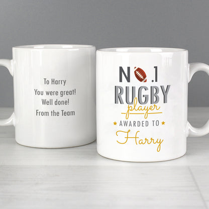 Personalised No.1 Rugby Player Mug - image 5