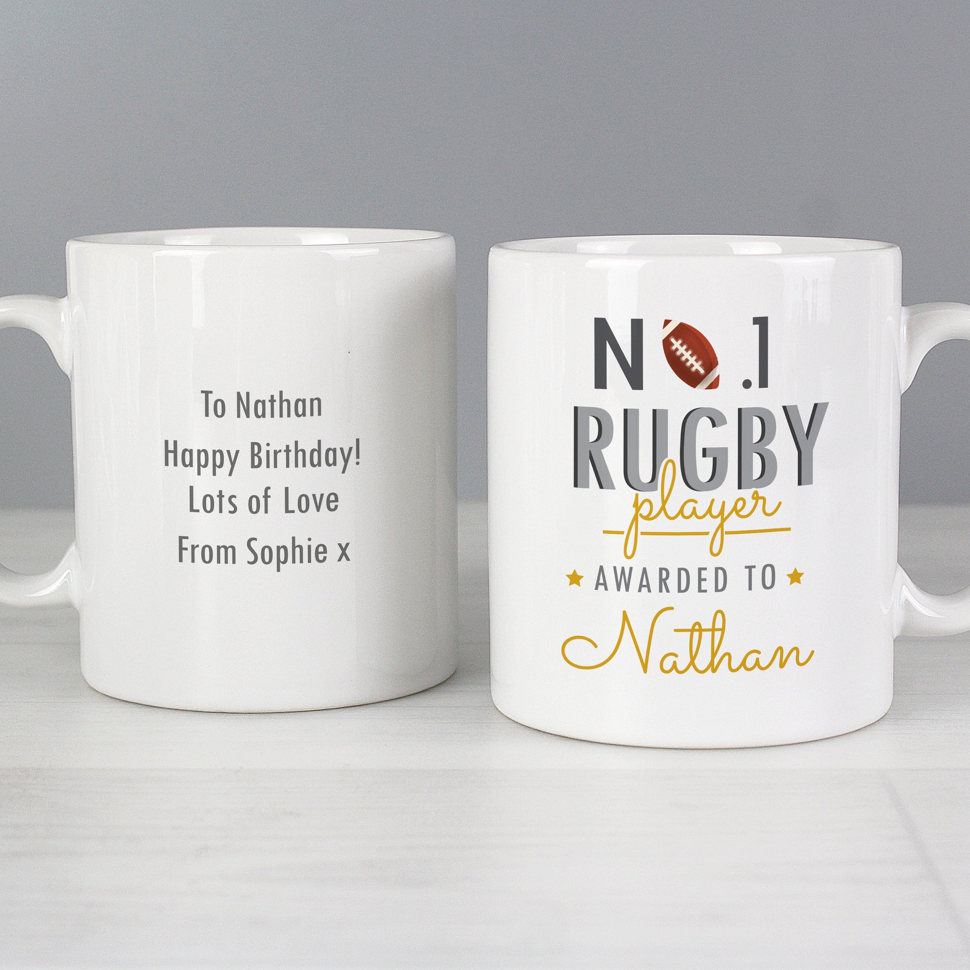 Personalised No.1 Rugby Player Mug - image 6