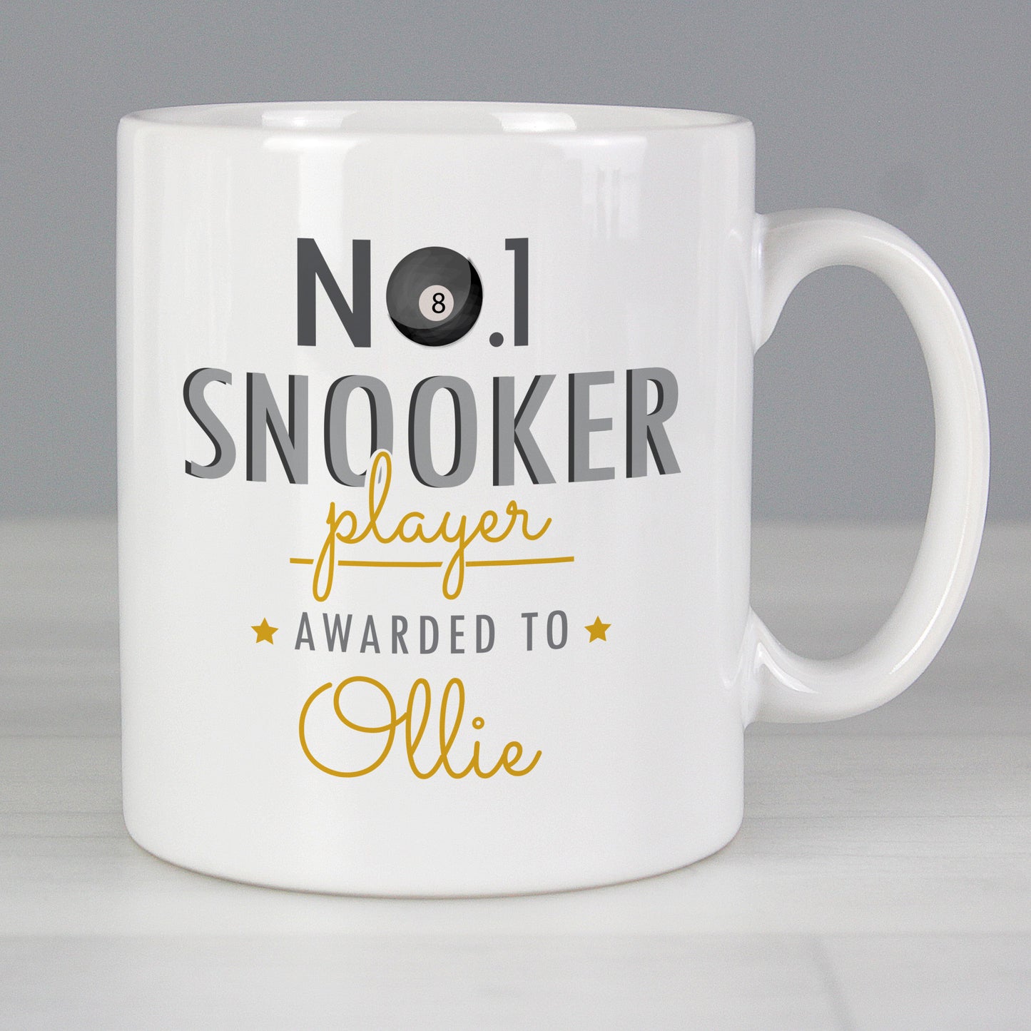 Personalised No.1 Snooker Player Mug from Heartfelt Gifts