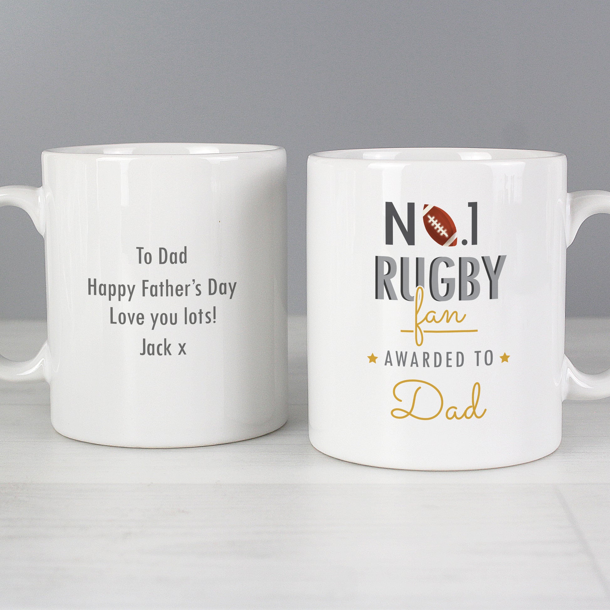 Personalised No.1 Rugby Fan Mug - image 3