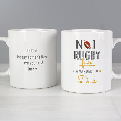Personalised No.1 Rugby Fan Mug - image 3