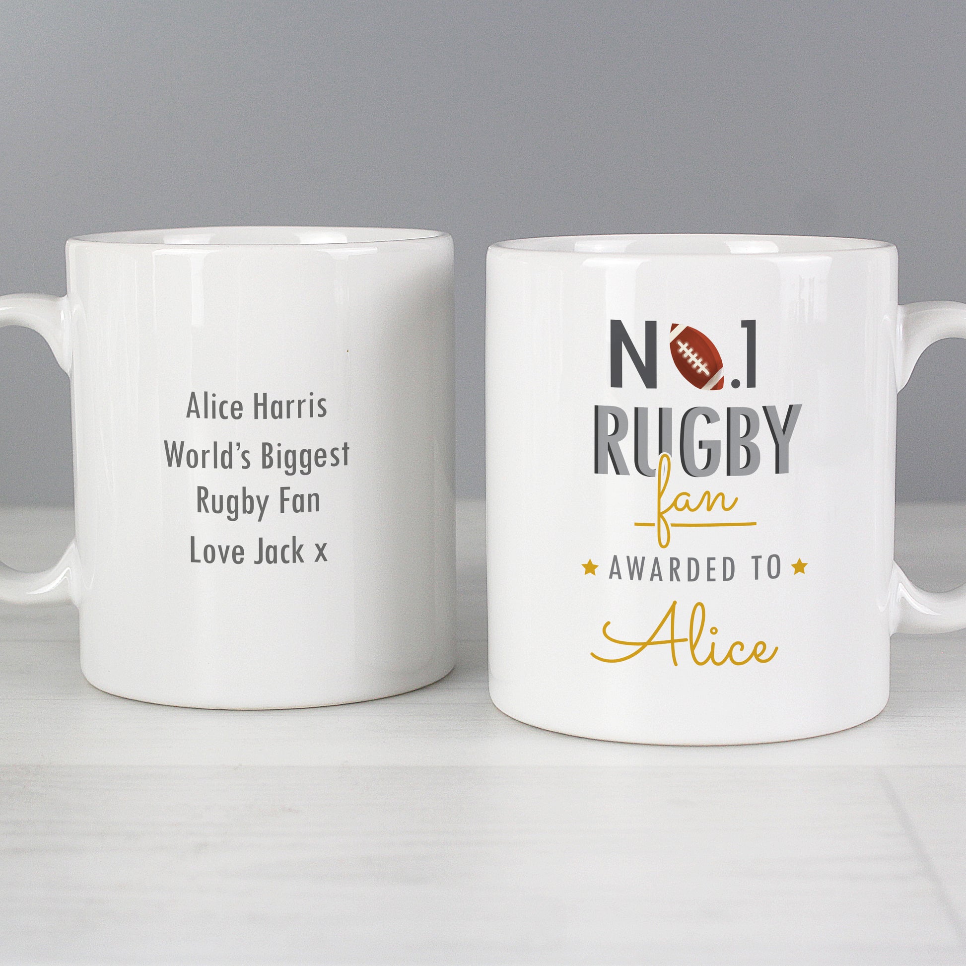 Personalised No.1 Rugby Fan Mug - image 4