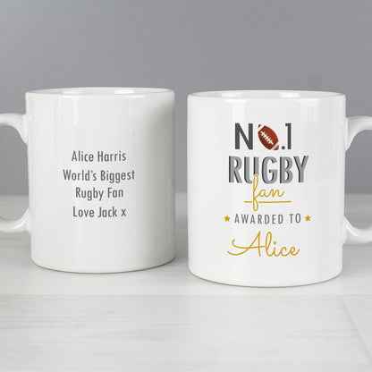 Personalised No.1 Rugby Fan Mug - image 4