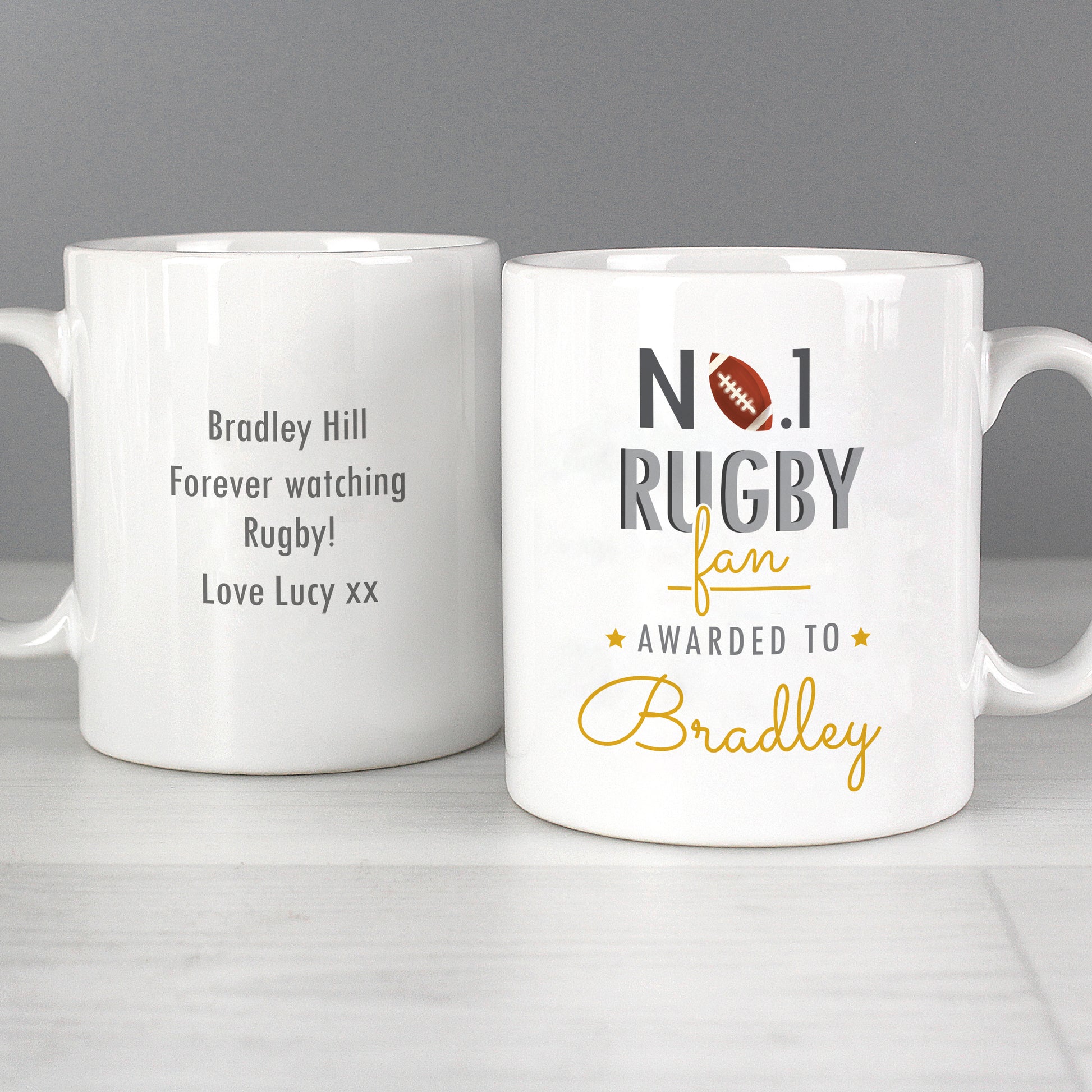 Personalised No.1 Rugby Fan Mug - image 5