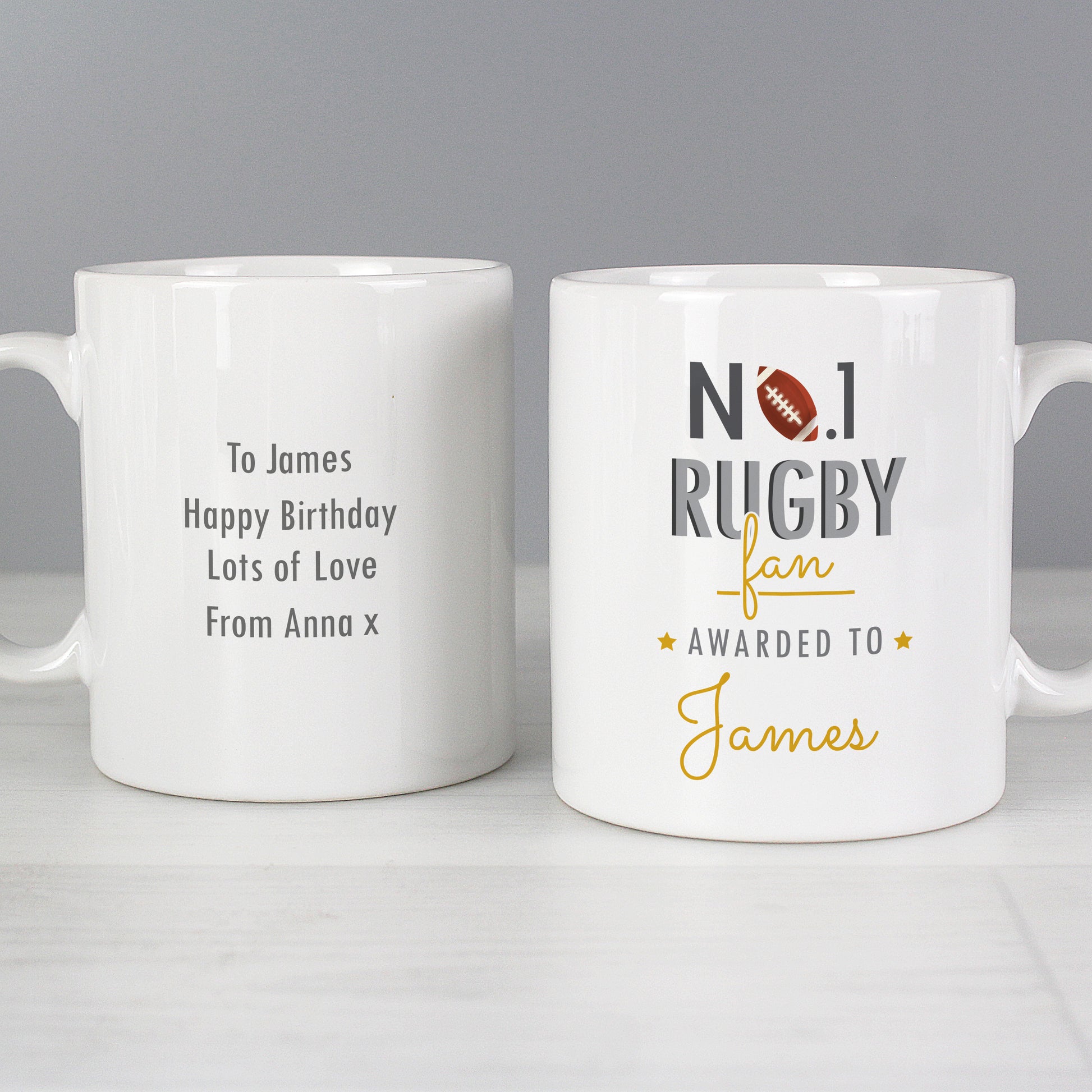 Personalised No.1 Rugby Fan Mug - image 6