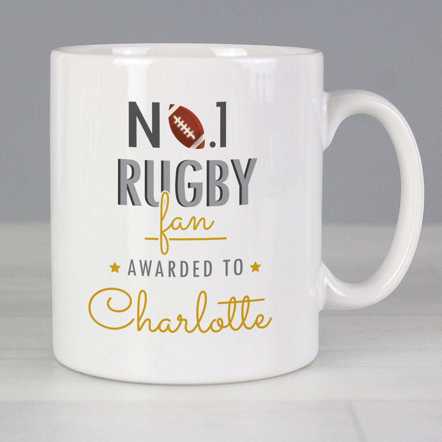 Personalised No.1 Rugby Fan Mug - image 7