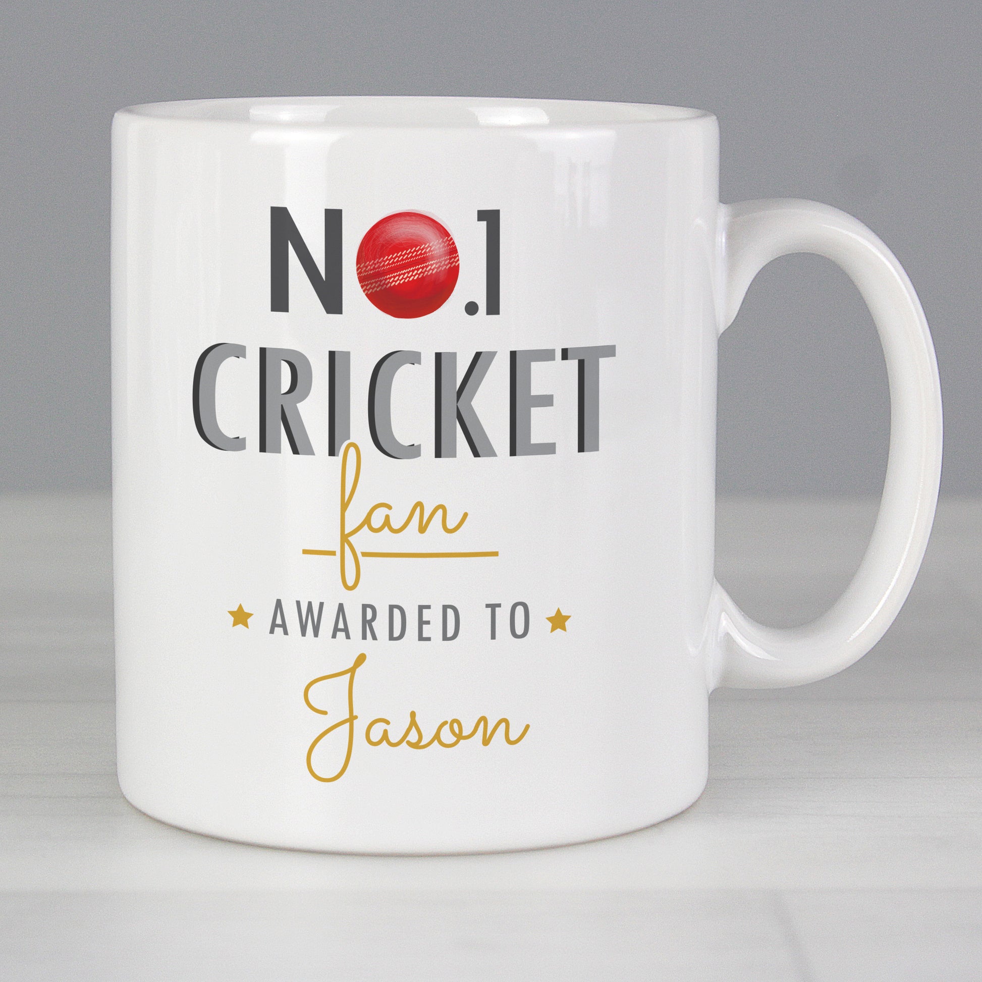 Personalised No.1 Cricket Fan Mug from Heartfelt Gifts