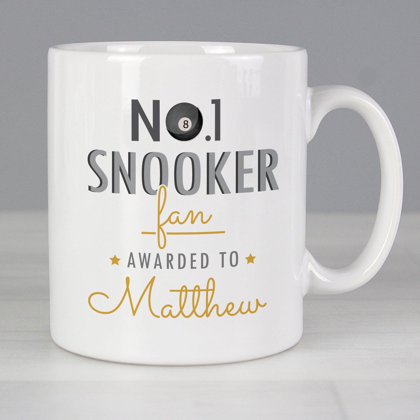 Personalised No.1 Snooker Fan Mug from Heartfelt Gifts