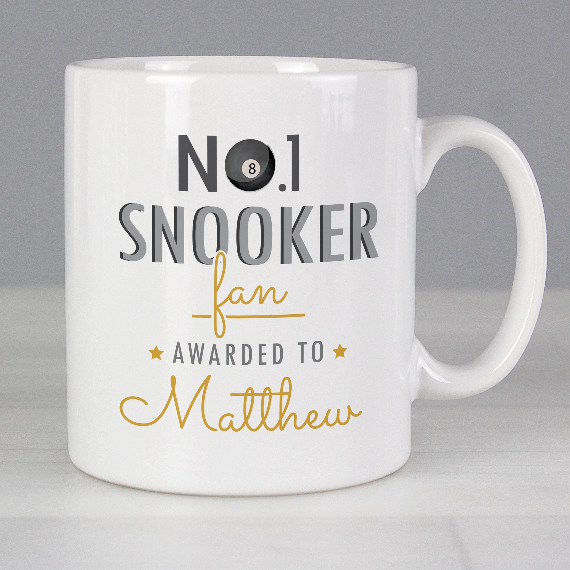 Personalised No.1 Snooker Fan Mug from Heartfelt Gifts