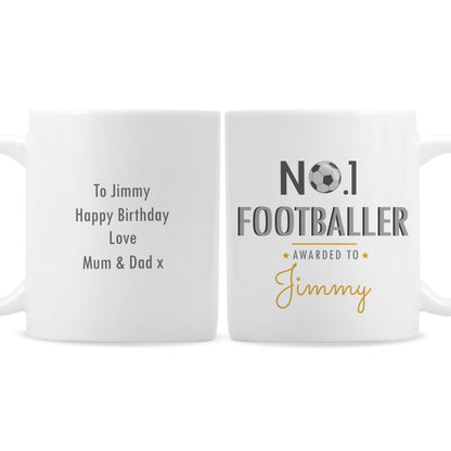 Personalised No.1 Footballer Mug - image 2