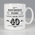 Personalised Birthday Vintage Typography Mug from Heartfelt Gifts