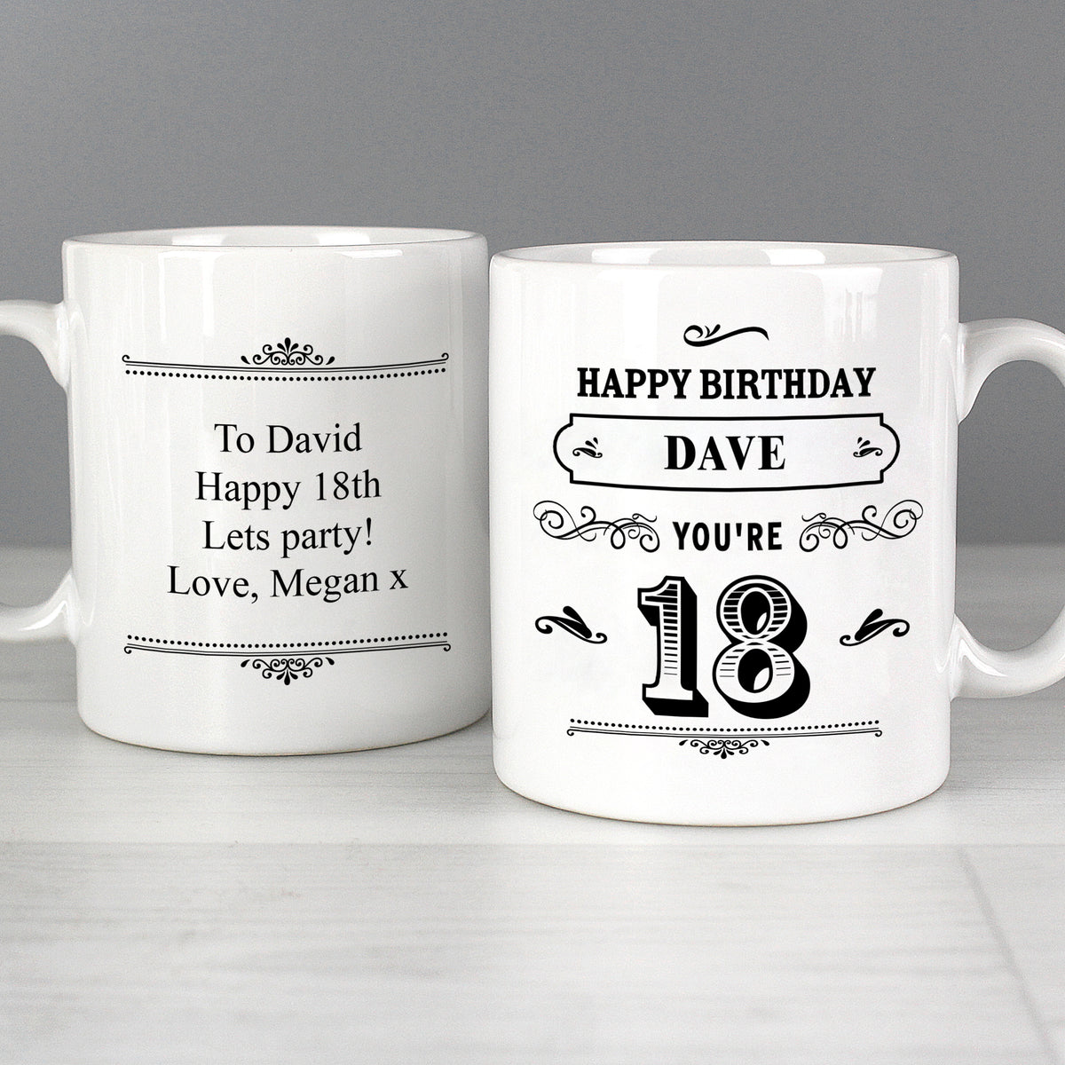 Personalised Birthday Vintage Typography Mug - image 4